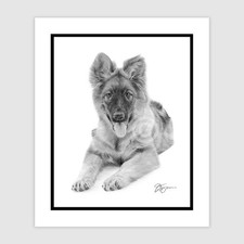 Original pencil drawing of a