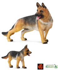 German Shepherd Dog and Puppy