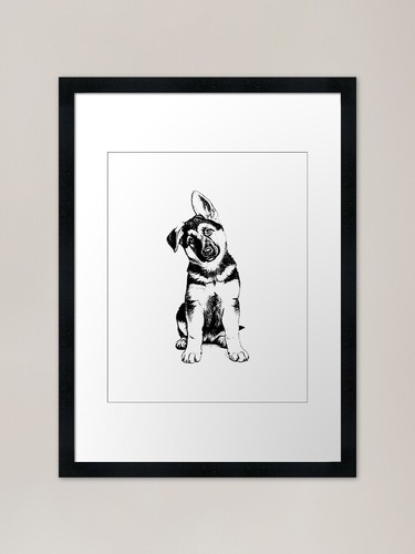 German shepherd puppy - puppy, vintage
