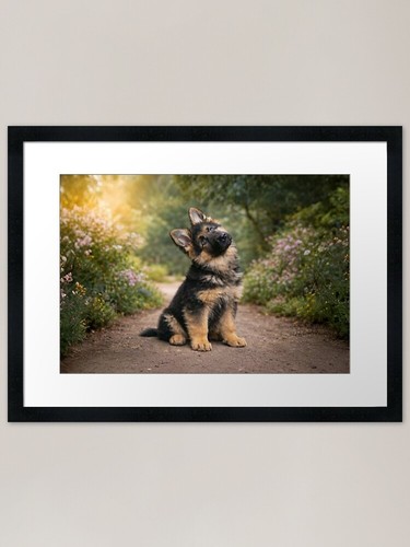 German shepherd puppy sitting - puppy,